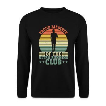 Stolzes Mitglied des Ultra Distance Club - Unisex Pullover - Schwarz - Vorne - Alina (178cm) & Michal (187cm)