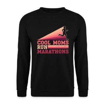 Cool Mothers Run Marathon Femmes Marathon - Sweat-shirt Unisexe - noir - Devant - Alina (178cm) & Michal (187cm)