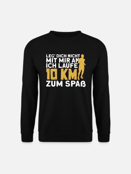 Läufer Jogger Jogging Laufen 10 km Lustig - Unisex Pullover - Schwarz