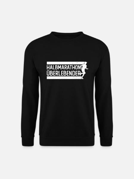 Halbmarathon Überlebender - Halbmarathon Läufer - Unisex Pullover - Schwarz
