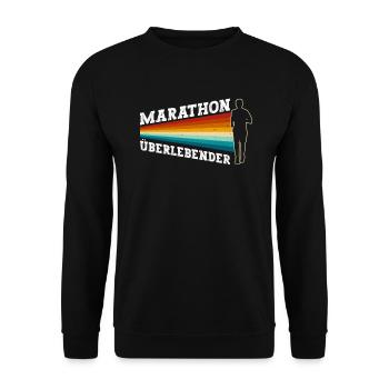 Marathon Überlebender - Marathon Läufer Joggen - Unisex Pullover - Schwarz - Vorne - Alina (178cm) & Michal (187cm)