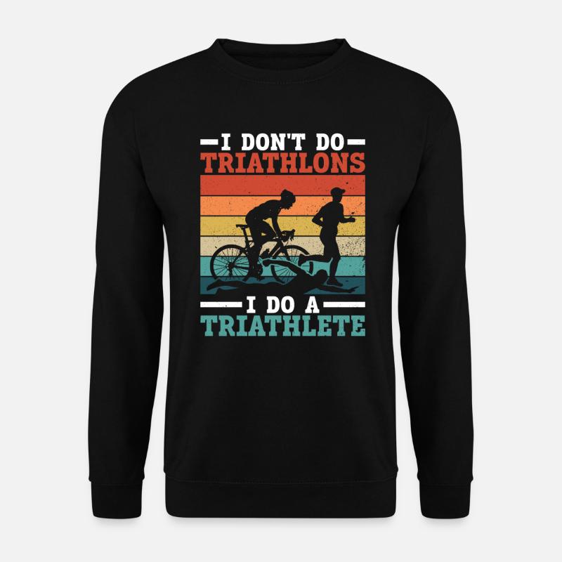 Triathlon Training Triathlet Geschenk - Unisex Pullover - Schwarz