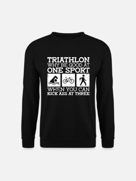 Triathlon Training Lustiges Triathlet Geschenk - Unisex Pullover - Schwarz