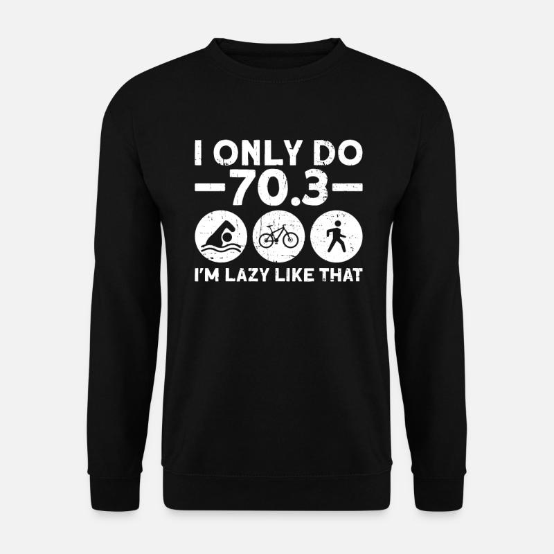 Halb-Triathlon Training Triathlet Lustig - Unisex Pullover - Schwarz