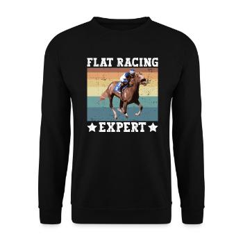 Expert pour les courses de plat - Horse Racing Equestrian - Sweat-shirt Unisexe - noir - Devant - Alina (178cm) & Michal (187cm)