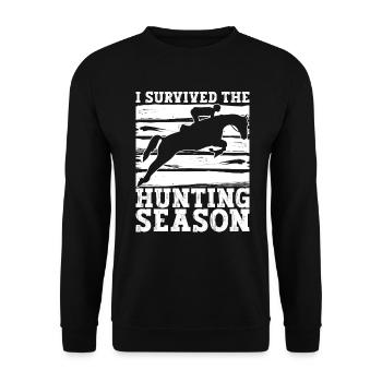 Show Jumping Equestrian Sport Horse Riding Rider - Unisex Sweatshirt - black - Front - Alina (178cm) & Michal (187cm)