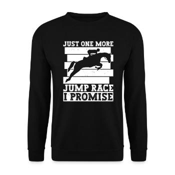 Show Jumping Equestrian Sport Horse Riding Rider - Unisex Sweatshirt - black - Front - Alina (178cm) & Michal (187cm)