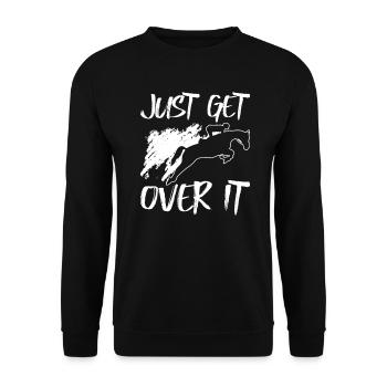 Show Jumping Equestrian Sport Horse Riding Rider - Unisex Sweatshirt - black - Front - Alina (178cm) & Michal (187cm)