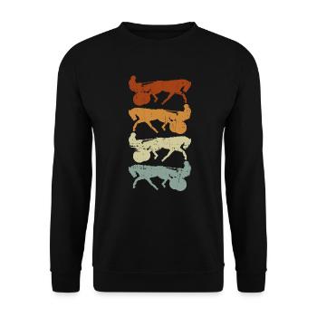 Courses de chevaux Trotting Horse Trotter Pacer - Sweat-shirt Unisexe - noir - Devant - Alina (178cm) & Michal (187cm)