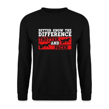 The difference between trotter and pacer better - Unisex Sweatshirt - black - Front - Alina (178cm) & Michal (187cm)