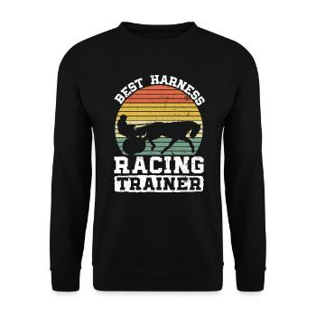 Meilleure course de trot - Horse Racing Trotting Horse - Sweat-shirt Unisexe - noir - Devant - Alina (178cm) & Michal (187cm)