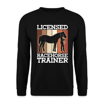 Licensed Racehorse Trainer - Horse Trainer - Unisex Sweatshirt - black - Front - Alina (178cm) & Michal (187cm)