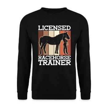 Licensed Racehorse Trainer - Horse Trainer - Unisex Sweatshirt - black - Front - Alina (178cm) & Michal (187cm)