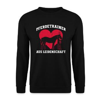 Pferdetrainer Aus Leidenschaft - Pferdetrainer - Unisex Pullover - Schwarz - Vorne - Alina (178cm) & Michal (187cm)
