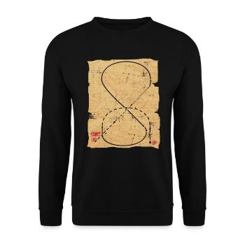 Chasse équitation anglaise cavalier cheval sport équestre - Sweat-shirt Unisexe - noir - Devant - Alina (178cm) & Michal (187cm)