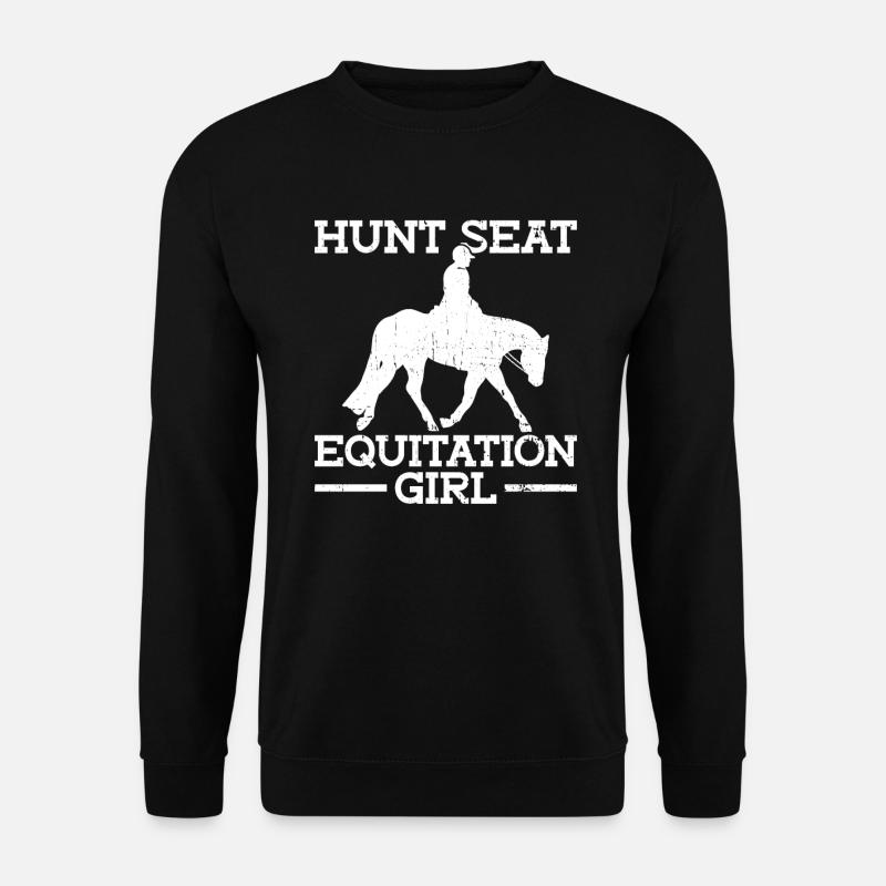 Chasse cavalier anglais équitation - Sweat-shirt Unisexe - noir