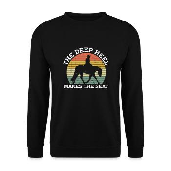 The low heel makes the fit - Hunt English - Unisex Sweatshirt - black - Front - Alina (178cm) & Michal (187cm)