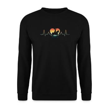 Siège de selle équitation anglaise cavalier cheval sport équestre - Sweat-shirt Unisexe - noir - Devant - Alina (178cm) & Michal (187cm)