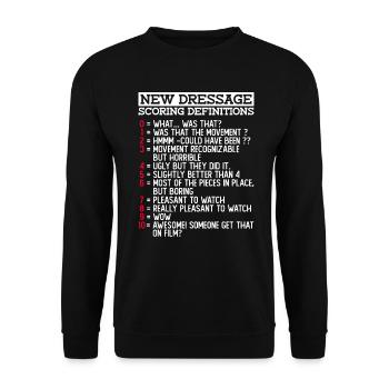 Nouvelles définitions pour l'évaluation de dressage - - Sweat-shirt Unisexe - noir - Devant - Alina (178cm) & Michal (187cm)