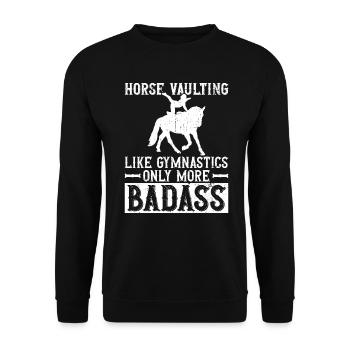 Le saut comme la gymnastique, seulement plus dur - - Sweat-shirt Unisexe - noir - Devant - Alina (178cm) & Michal (187cm)