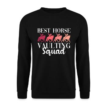 Best vaulting squad - vaulting on horseback - Unisex Sweatshirt - black - Front - Alina (178cm) & Michal (187cm)