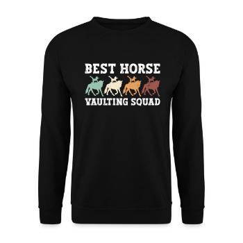Best vaulting squad - vaulting on horseback - Unisex Sweatshirt - black - Front - Alina (178cm) & Michal (187cm)