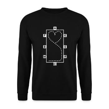Dressurreiten Dressur Reiten Pferde Reitsport - Unisex Pullover - Schwarz - Vorne - Alina (178cm) & Michal (187cm)