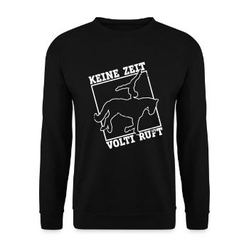 Pas le temps Volti Ruft - sport équestre de voltige - Sweat-shirt Unisexe - noir - Devant - Alina (178cm) & Michal (187cm)