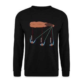 Chevaux de voltige équestre - Sweat-shirt Unisexe - noir - Devant - Alina (178cm) & Michal (187cm)