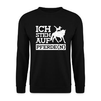 J'aime les chevaux - voltige sport équestre - Sweat-shirt Unisexe - noir - Devant - Alina (178cm) & Michal (187cm)