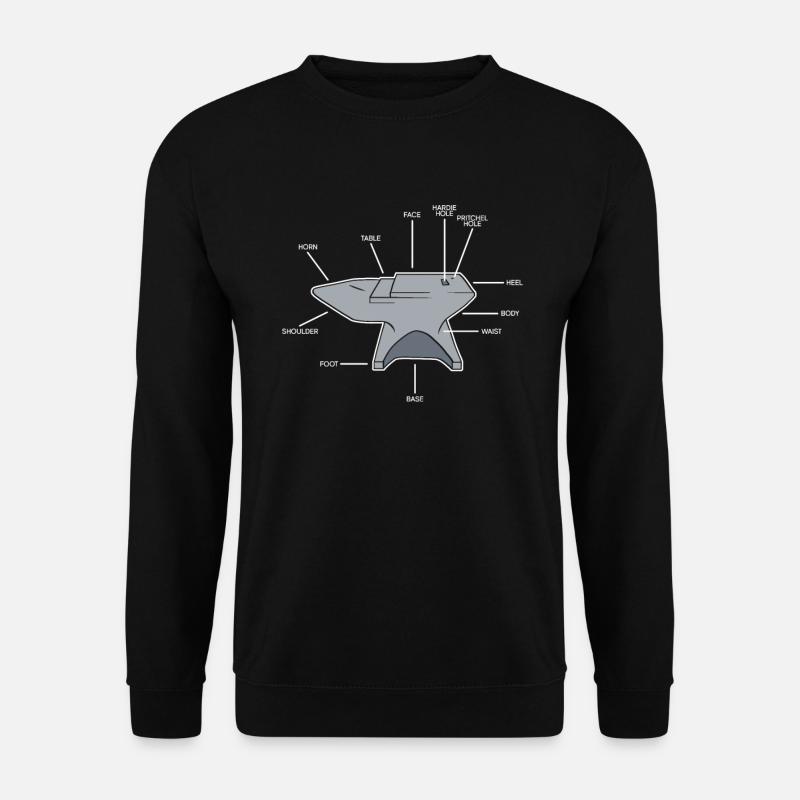 Schmied Schmiede Amboss Metallbauer Metall - Unisex Pullover - Schwarz