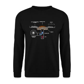Schmied Schmiede Amboss Metallbauer Metall - Unisex Pullover - Schwarz - Vorne - Alina (178cm) & Michal (187cm)