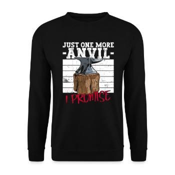 Nur noch ein Amboss, versprochen - Schmied - Unisex Pullover - Schwarz - Vorne - Alina (178cm) & Michal (187cm)