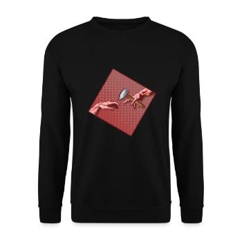 Schmied Schmiede Amboss Metallbauer Metall - Unisex Pullover - Schwarz - Vorne - Alina (178cm) & Michal (187cm)