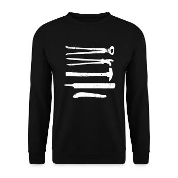 Maréchal-ferrant Forge Anivl Forge - Sweat-shirt Unisexe - noir - Devant - Alina (178cm) & Michal (187cm)