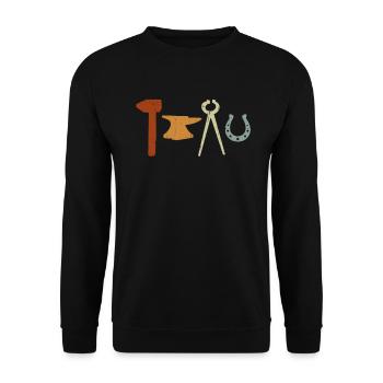 Maréchal-ferrant Forge Anivl Forge - Sweat-shirt Unisexe - noir - Devant - Alina (178cm) & Michal (187cm)