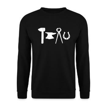 Maréchal-ferrant Forge Anivl Forge - Sweat-shirt Unisexe - noir - Devant - Alina (178cm) & Michal (187cm)