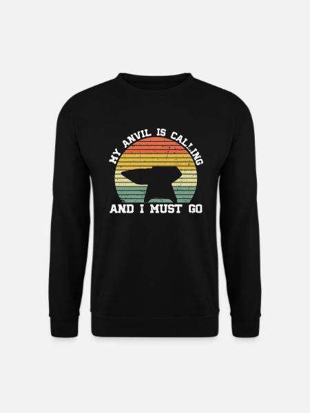 Schmied Schmiede Amboss Metallbauer Lustig Spruch - Unisex Pullover - Schwarz