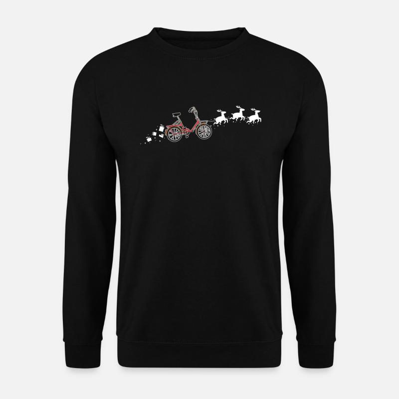 Fahrrad Weihnachtsmann Weihnachtsschlitten - Funny - Unisex Pullover - Schwarz