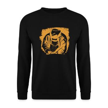 Schweißer Schweißen Handwerker Metallbauer - Unisex Pullover - Schwarz - Vorne - Alina (178cm) & Michal (187cm)