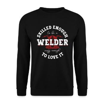 Soudeurs Soudeurs Artisans Métallurgistes - Sweat-shirt Unisexe - noir - Devant - Alina (178cm) & Michal (187cm)