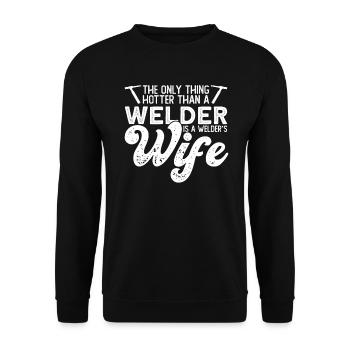 Soudeurs Soudeurs Artisans Métallurgistes - Sweat-shirt Unisexe - noir - Devant - Alina (178cm) & Michal (187cm)