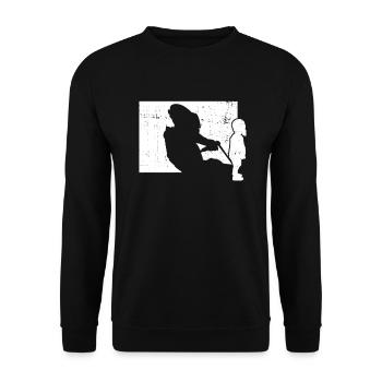 Nachwuchs Schweißer - Schweißen Handwerker - Unisex Pullover - Schwarz - Vorne - Alina (178cm) & Michal (187cm)