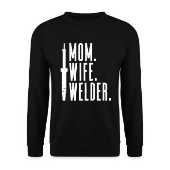 Soudeur Mme Soudeur Artisan Métallurgiste - Sweat-shirt Unisexe - noir - Devant - Alina (178cm) & Michal (187cm)