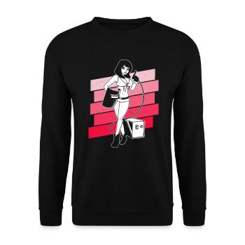 Welder Mrs. Welding Craftsman Metalworker - Unisex Sweatshirt - black - Front - Alina (178cm) & Michal (187cm)
