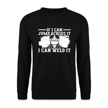 Schweißer Schweißen Handwerker Metallbauer - Unisex Pullover - Schwarz - Vorne - Alina (178cm) & Michal (187cm)