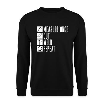 Zerspanungsmechaniker CNC Maschine Maschinenführer - Unisex Pullover - Schwarz - Vorne - Alina (178cm) & Michal (187cm)