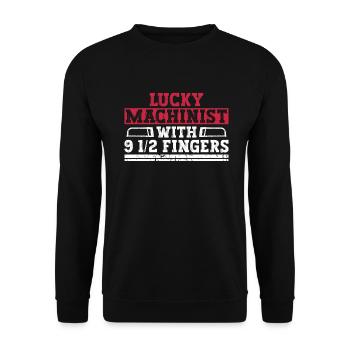 Cutting machine operator CNC machine operator - Unisex Sweatshirt - black - Front - Alina (178cm) & Michal (187cm)