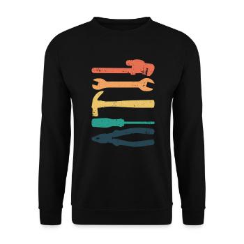 Zerspanungsmechaniker CNC Maschine Maschinenführer - Unisex Pullover - Schwarz - Vorne - Alina (178cm) & Michal (187cm)