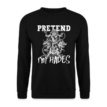 Hades Greek Mythology Ancient Greek - Unisex Sweatshirt - black - Front - Alina (178cm) & Michal (187cm)